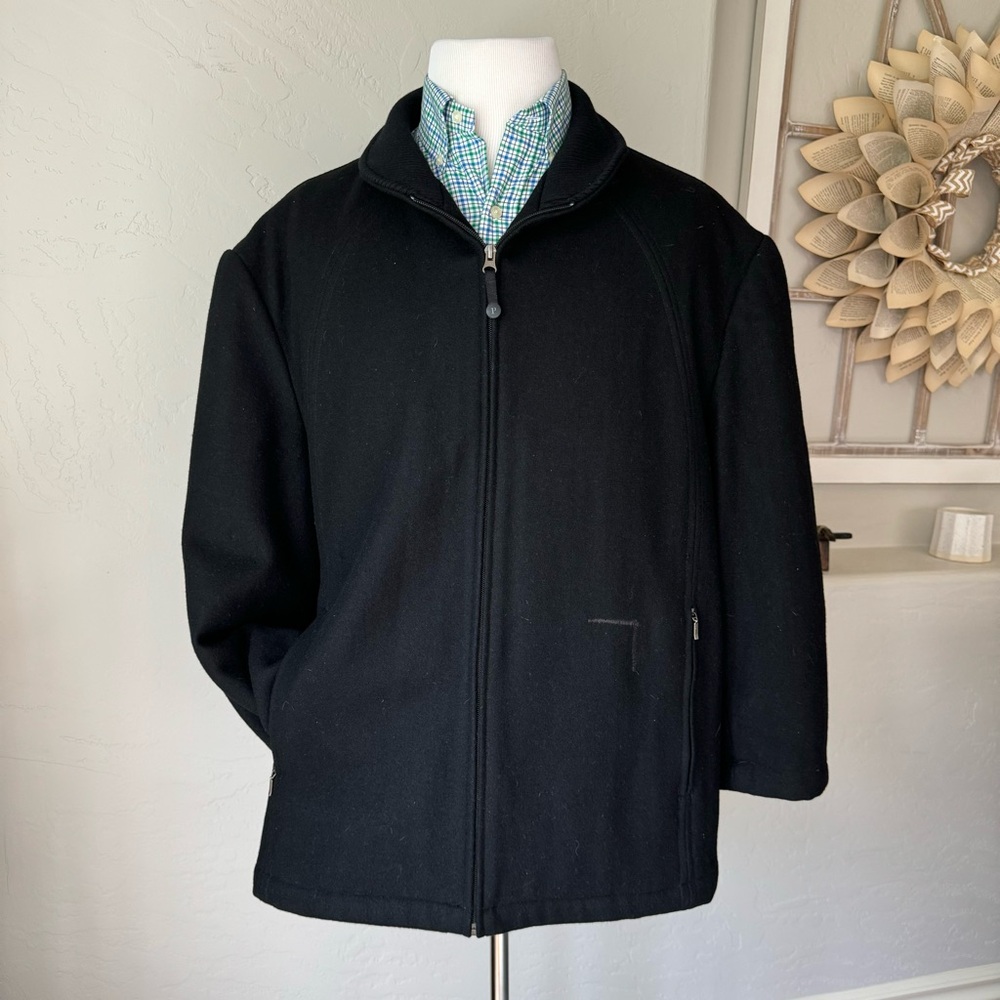 Pendleton Jacket Men's Urban Wear Front Full Zip Black Wool Winter Jacket Size L